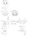 Air Cleaner Blower Housing Diagram and Parts List for  Briggs and Stratton Engine